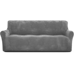 Rose Home Fashion Velvet Loveseat 4 Seat Big Sofa Cover Slipcover Gray Wide